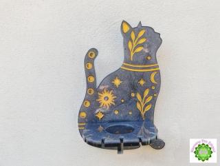 "Strážkyně lunární magie" - domácí orgonitový portál - Měsíční kočka