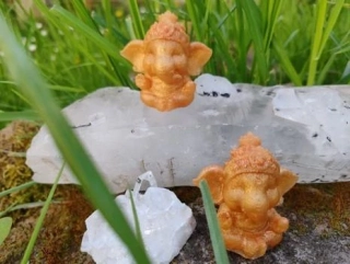 Orgonitový Ganesha "Zlatý úspěch" – Měď, Křišťál & Duhové odlesky